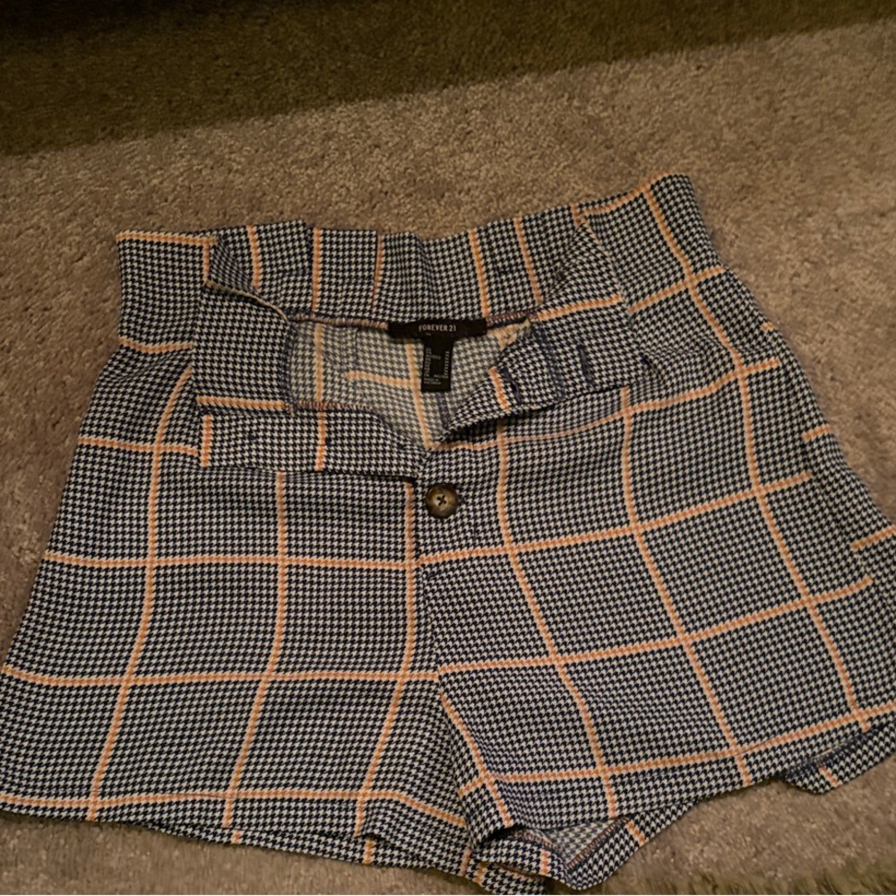 Forever 21 Black and Tan High Waist Shorts
